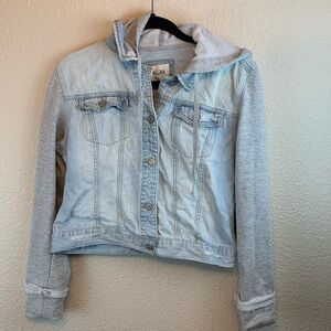 Mudd jean jacket sz L Juniors casual spring summer lightweight sweatshirt hoodie